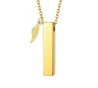 Wiffe Electroplated Cremation Urn Necklace Angelic Locket Necklace for Ashes Memorial Ashes Container for Pet Remembrances Cremation