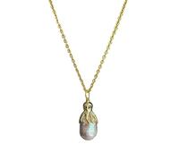 Wiffe European Jellyfish Pendant Necklace Underwater Marine Series Natural Pearls Clavicle Chain Pearls Necklace for Girls