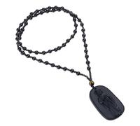 Wiffe Exquisite Imitation Jades Pendant Necklace Symbolizing Divine Safeguards and Serenity Individualized Buddhas Jewelry Religious Jewelry