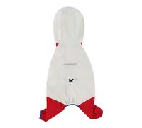 Wiffe Full Cover Dogs Rain Coat Reflective Strips Pet, White XL
