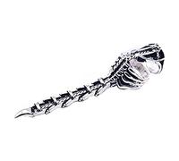Wiffe Gothic Joint Punk Rock Hinged Activity Rings Kids Halloween Cosplay Costume Accessory Full for Women Men Silver Gothic