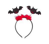 Wiffe Halloween Bat Headband, Gothics Sequins, Day of the Dead, Black | LolitaStyle Costume Scary Headwear RaveParty Props Hair Decor Unisex Headgear, Day of the Dead