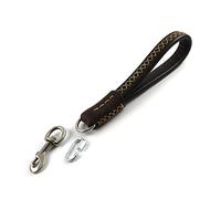 Wiffe Leather Short Dog Leash Dog Leash Strong Training Traffics for Mediums & Large Breeds Short Handle for Training Large Dogs Heavy Duty