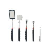 Wiffe LED Lighted Inspection Tool Set 5Pieces Adjustable Telescopic Pickup Tool for Vehicle Underbody Check Under Car Inspection with Light