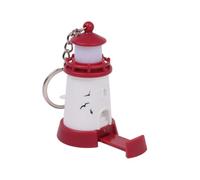 Wiffe Lighthouse Shaped Phone Stand with Soft LED Keyring, Red