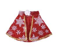 Wiffe Lovely Cloak Christmas Mischievous Dogs Cloak, Red snowflake S