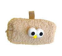 Wiffe Multifunctional Cute Pen Pouch Fuzzy Plush Storage Bag Big, Brown | Multifunctional Cute Pen Pouch Fuzzy Plush Storage Bag for Travel Stationerys, Teen Girl Student, Coin Purse