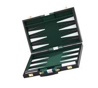 Wiffe Multipurpose Rolls Up PU Leather Backgammon Game Mat Set with Counters Great for Friend and Family Entertainment Rolls Up Backgammon Set