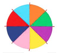 Wiffe Parachutes Toy for Kids, Rainbow Parachutes Wind Tent Toy with Handle for Kids Children Cooperative Play and Playgrounds Colorful Umbrella Children