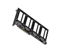 Wiffe PCIe 5.0 X16 to 4 Port E1.S / E3.S EDSFF 4C+ Adapter Hard Disk Splitter R37A R37D PCIe 5.0 X16 4x128Gbps Expansion Card