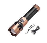 Wiffe Portable Powerful Outdoor Flashlight with Weatherproof | USB Rechargeable, Clear Battery Display, Aluminum Construction for Camping and Outdoor Activity