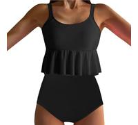 Wiffe Practical Two Piece Bathing Suit with Unique Pattern Modern Swimsuit Polyester Texture Suitable for Water Activity High Squandered Swimsuit Set