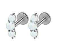 Wiffe Premium G23 Metal Lip Studs with Curved Design High Polish Labret Retainer for Secure Fit and Stylish Look Preciousstone Lip Piercing
