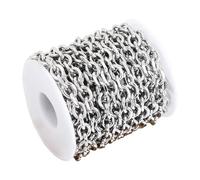Wiffe Professional Stainless Steel Chain for Jewelry Making Rolo Chain Bulk for Necklaces and Bracelets Jewelry Kits Lobster Clasps Included