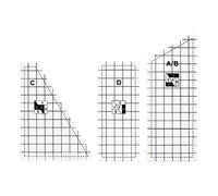 Wiffe Quilting Ruler, Acrylic, 3 piece set