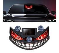 Wiffe Rear Glass LED Accent Light for Cars SUVs, B | Solar Type-C Window Warning Lamp with Suction Cup Vehicle Mount Styling