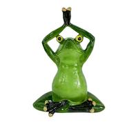 Wiffe Resin Frogs Statue Meditations Animal Figurine Collectible Ornament for Home Offices Desktop and Garden Decoration Gift Offices Desk Decors