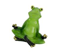 Wiffe Resin Frogs Statue Meditations Animal Figurine Collectible Ornament for Home Offices Desktop and Garden Decoration Gift Offices Desk Decors