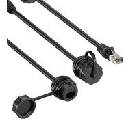 Wiffe RJ45 Coupler RJ45 IP68 for Cat6 Industrial Networking Male to Female Panel Mount Link