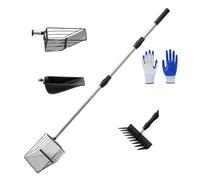 Wiffe Stainless Steel Chicken Coops Cleaner Heavy Duty Manures Scoops Cleaning Tool for Poultry Garden Waste Management Stainless Steel Manures Cleaner