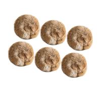 Wiffe Stuffed Furry Ball Toy Soft Chewing for Kitten Teething Toy Ball Shape Keep Kitten Busy Chew Crinkling Teething Game Improve Mood Training Exercise