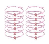 Wiffe Symbolic Charity Bracelets for Women Health Soft Thread Handwoven Accessory Supporting Cancers Charity Fundraiser Wristband