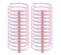 Wiffe Symbolic Charity Bracelets for Women Health Soft Thread Handwoven Accessory Supporting Cancers Charity Fundraiser Wristband