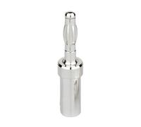 Wiffe Unique Design 4mm Loudspeaker Binding Post Terminals, Silver | Banana Plug, Lamp Head Shape, High Conductivity, Release Connector for Sound Equipment, Easy Installation