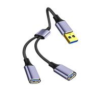 Wiffe USB 2.0 Splitter Cable 1 Male to 3 Female Ports, 2 in 1 0.5M