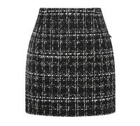 WIFFGO Womens Plaid Skirt 2025 Fall Dress Winter High Waisted Mini Wool Bodycon Pencil A line Dresses Outifts