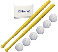 WIFFLE Ball 6 Baseballs Official Size 6 Pack Ball 32" Bats 2 Pack Bundle Set, NOIS Tissue Pack Included