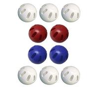 Wiffle Ball Pack of 10 Includes 2 Blue, 2 Red and 6 White Official