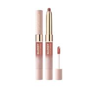 Wifgmjy 10 Colors Double Ended Lipstick Lip Gloss Lip Glaze Color Liquid Lipstick Velvet Lip Gloss 4ml Kissing Fruit Lip Gloss Long Lasting Waterproof Velvet Lip Gloss Set, for Girls and Women
