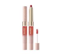Wifgmjy 10 Colors Double Ended Lipstick Lip Gloss Lip Glaze Color Liquid Lipstick Velvet Lip Gloss 4ml Kissing Fruit Lip Gloss Long Lasting Waterproof Velvet Lip Gloss Set, for Girls and Women
