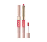 Wifgmjy 10 Colors Double Ended Lipstick Lip Gloss Lip Glaze Color Liquid Lipstick Velvet Lip Gloss 4ml Kissing Fruit Lip Gloss Long Lasting Waterproof Velvet Lip Gloss Set, for Girls and Women