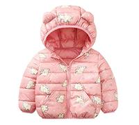 Wifgmjy Baby Clothes Outerwear Down Gilet Lightweight Cartoon Waistcoat Boy Girl Clothes Baby Boy Girl Winter Hooded Puffer Jacket Snowsuit Cute Home Winter Outfit Set