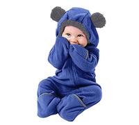 Wifgmjy Newborn Unisex Baby Winter Jumpsuit Flannel Bear Romper Bear Onesie All In One Snow Suit Outfits Zip Sleepsuit Bodysuit Comfortable Snowsuit Pramsuit Baby Gift