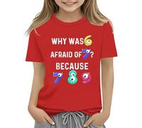 Wifgmjy Number Day T Shirt Kids Colorful Number Day Math Kids T Shirt Number Day 2025 School Math Day Top Number Day T Shirts Math Lovers 5 T Girl Clothes (B-Red, 6-7 Years)