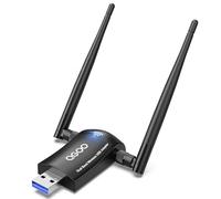 WiFi 6 Adapter for Desktop PC, AX1800 USB 3.0 WiFi Dongle Dual Band 5Ghz/2.4Ghz High Gain Dual 5dBi Antennas 802.11ax MU-MIMO Wireless Network Adapter for Computer Laptop Supports Windows 11/10/8/7