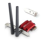WiFi 6 PCIe Card with Bluetooth 5.2 for Desktop, AX1800 Dual Band 2.4G/5G Wireless Adapter, 6dBi High Gain Antenna, Low Latency for Gaming & Streaming, Windows 10/11