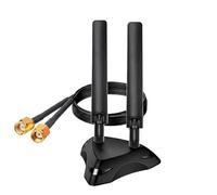 WiFi 6E Antenna for Desktop PC Wireless Network Adapter Tri-Band 6GHz 5GHz 2.4GHz RP-SMA(Hole in Center), High Gain 10dBi Antenna for WiFi Bluetooth Card Wireless Router