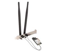 WiFi 6E Card, AX210NGW PCIe WiFi Card, 5374Mbps 6GHz 5Ghz 4Ghz Tri Band Wireless Network Card, Gigabit Ethernet Network Adapter, for Windows 10 11 Linux Chrome OS (Undetachable