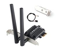 WiFi 6E PCIe Network Card, AX5400Mbps, Tri-Band 2.4G/5G/6G, Bluetooth 5.3, Windows 10/11 Compatible