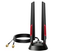 WiFi 6E Tri-Band 2.4GHz 5.8GHz 6GHz Magnetic Base Antenna Aerial for PC Desktop Computer Gaming Motherboard PCI-E Wireless Router Hotspot