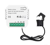 WIFI 80A Energy Monitoring Device AC 100-240V Real-Time Voltage Current Power Consumption with Smart Notifications and Automated Alerts for Home Improvement