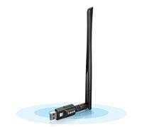 WiFi Adapter, AC1300 High Gain Wireless Network WiFi Dongle, Dual Band 2.4GHz/5GHz USB 3.0 with 5dBi Antenna for PC Desktop Laptop Mac, Supports Windows 11/10/8.1/8/7/Vista/XP, Mac OS 10.9-10.15