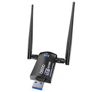 WiFi Adapter for Desktop PC：USB 3.0 AX1800 WiFi 6 Dongle 5Ghz/2.4Ghz Dual Band 5dBi High Gain Dual Antennas 802.11ax MU-MIMO Wireless Network Receive for Laptop Computer Supports Windows 11/10
