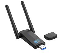 WiFi Adapter for Desktop PC,USB 3.0 Wireless Network Adapter,1300Mbps Dual 5Dbi Antennas 5G/2.4G, WiFi Adapter for Desktop Computer Laptop,Supports Windows11/10/8/7/Vista/XP,Mac OS 10.6-10.14