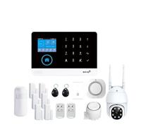 WiFi Alarm System For Home Burglar Security Tuya Smart House App Control Wireless With Motion Sensor Camera Complete Alarm System(H)