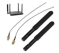 WiFi Antenna Aerial 2.4GHz 5GHz 5.8GHz 8dBi RP-SMA Male MHF4 to RP-SMA Female Cable (2-Pack) for Intel AX200, 8265AC, 7265AC M.2 NGFF WiFi Cards - 2.4GHz/5GHz High Gain Laptop Antenna Kit
